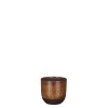Potten En Vazen|ohgreen Nora pot rond oker glaze - h11xd12cm