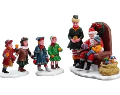 Lemax Kerstdorpen|ohgreen Op bezoek bij de kerstman, set van 3