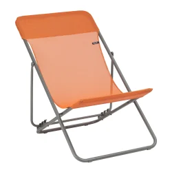 Tuinmeubelen|ohgreen Opvouwbaar ligbed met meerdere standen orange clementine