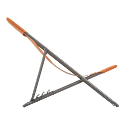 Tuinmeubelen|ohgreen Opvouwbaar ligbed met meerdere standen orange clementine