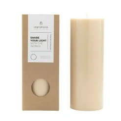 Kaarsen|ohgreen Pillar kaars beige