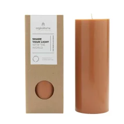 Kaarsen|ohgreen Pillar kaars cognac