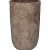 Potten En Vazen|ohgreen Planter paardebloem beton goud 18x18x30cm