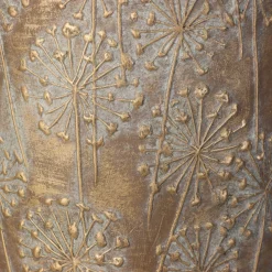 Potten En Vazen|ohgreen Planter paardebloem beton goud 21x21x40cm