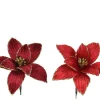 Thema Classic|Kerstornamenten|ohgreen Poinsettia fluweel polyester op steel