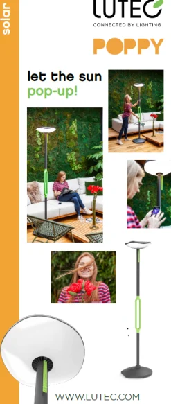 Verlichting|Ecocheques|ohgreen Poppy solar lamp grijs led 8w