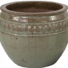 Aardewerk|ohgreen Pot bol geglazuurd d30h24