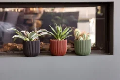 Potten En Vazen|ohgreen Pot bol groove 14x13