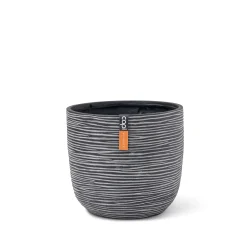 Potten En Vazen|ohgreen Pot bol Rib 9x8