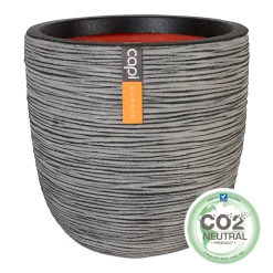Kunststof|Ecocheques|ohgreen Pot bol rib 35x34 antraciet