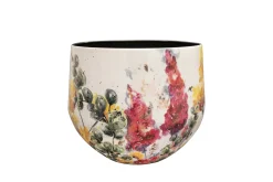 Potten En Vazen|ohgreen Pot floral white d28 h25