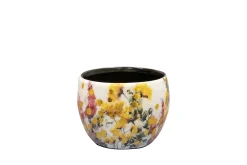 Potten En Vazen|ohgreen Pot floral white d9 h7