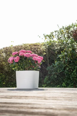 Kunststof|Ecocheques|ohgreen Pot Respect met reservoir 30x30h27 wit