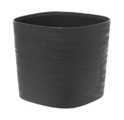 Kunststof|Ecocheques|ohgreen Pot Respect met reservoir 20x20h17 zwart-antraciet