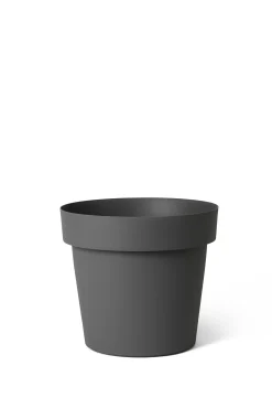 Kunststof|Ecocheques|ohgreen Pot rond happy 20 cm antraciet