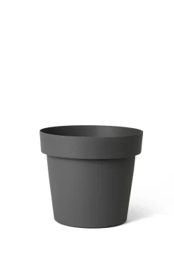 Kunststof|Ecocheques|ohgreen Pot rond happy 16 cm antraciet