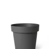 Kunststof|Ecocheques|ohgreen Pot rond happy 18 cm antraciet