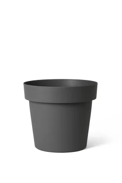 Kunststof|Ecocheques|ohgreen Pot rond happy 25 cm antraciet