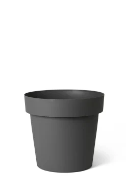 Kunststof|Ecocheques|ohgreen Pot rond happy 40h 34 cm antraciet