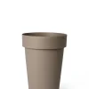 Kunststof|Ecocheques|ohgreen Pot rond happy hoog 40h 50 taupe