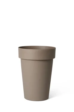 Kunststof|Ecocheques|ohgreen Pot rond happy hoog 40h 50 taupe