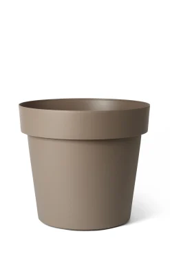 Kunststof|Ecocheques|ohgreen Pot rond happy met wielen 50h 41 taupe