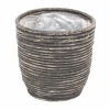 Potten En Vazen|ohgreen Pot round balloon stripe bw d15h14cm