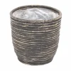 Potten En Vazen|ohgreen Pot round balloon stripe bw d24h24cm