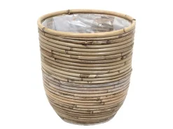 Potten En Vazen|ohgreen Pot round balloon stripe d13h11cm