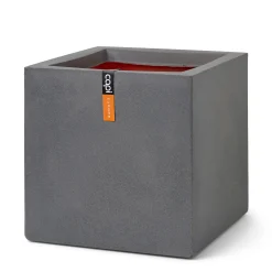 Kunststof|ohgreen Pot smooth 30x30x30 d.grijs