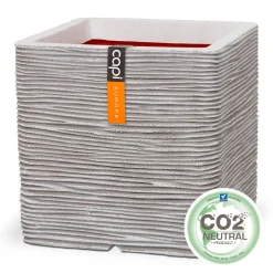 Kunststof|Ecocheques|ohgreen Pot vierkant rib 30x30x30 ivr