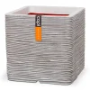 Kunststof|Ecocheques|ohgreen Pot vierkant rib 40x40x40 ivr