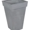 Metaal|ohgreen Pot zinc vierkant hoog old look 32x50