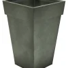 Metaal|ohgreen Pot zink vintage groen hoog w32h50