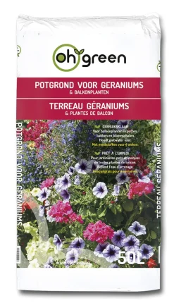 Bodemverbetering|Ecocheques|ohgreen Potgrond voor geraniums 50 liter