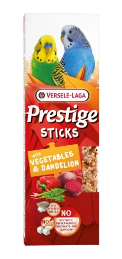 Vogels Voeding|ohgreen Prestige sticks kleine parkieten met groenten & paardenbloem - 2 stuks 60g