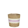 Potten En Vazen|ohgreen Rachel mand rond lila - h18xd18cm
