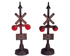 Lemax Kerstdorpen|ohgreen Railway stop light, set/2, b/o (4.5v)