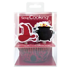 Bakken|Halloween|ohgreen Set van 24 baking cups en cupcake toppers
