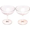 Servies|ohgreen Set van 2 champagne coupes amber