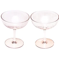 Servies|ohgreen Set van 2 champagne coupes amber
