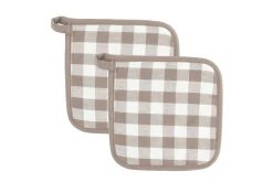 In En Rond De Keuken|ohgreen Set van 2 pannenlap gingham
