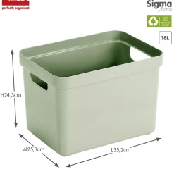 Sfeermakers|Ecocheques|ohgreen Sigma home opbergbox 18l groen
