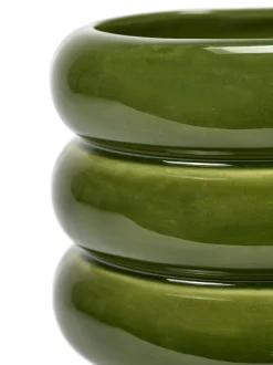 Potten En Vazen|ohgreen Sixties Sierpot l 14,5x14,5x12,5 groen