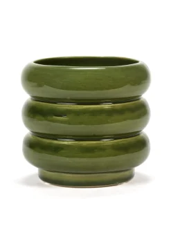 Potten En Vazen|ohgreen Sixties Sierpot m 12,5x12,5x11,5 groen