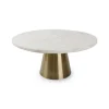 Servies|ohgreen Taartplateau 30xh14 marmer wit