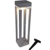 Verlichting|Ecocheques|ohgreen Table cube solar draagbare tuinpaal zilver grijs led 1w