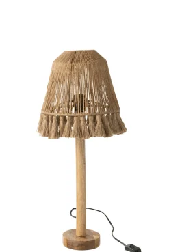 Verlichting|ohgreen Tafellamp mila jute beige