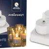Deco Verlichting Binnen|ohgreen Theelicht met led set van 4