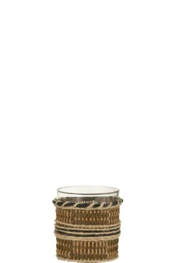 Sfeermakers|ohgreen Theelichthouder glas bruin/beige